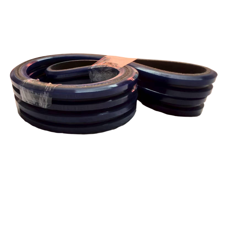 Extruded v-belts in polyurethane ( PU ) with felt