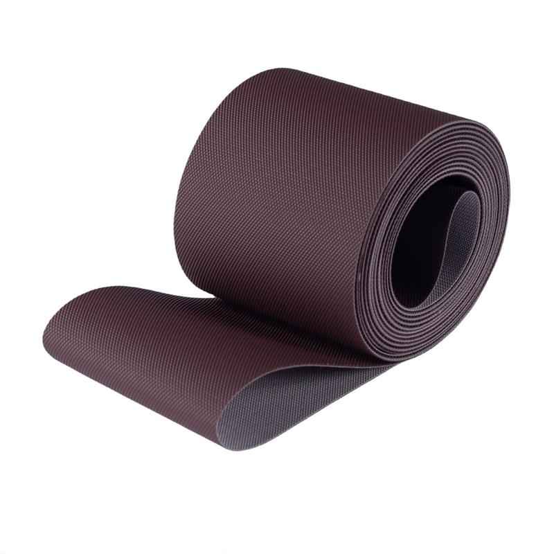 Food-grade brown checkered conveyor belt L-shaped heat shrink packaging machine belt PU brown diamond-patterned conveyor belt