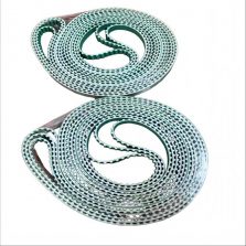 PU synchronous belt with green fabric on both sides Double side green canvas PU timing belt