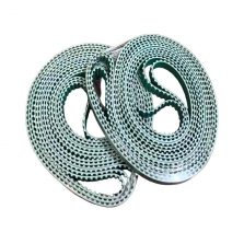 Double Sided Green Fabric PU Timing Belt Anti-wear Green Cloth PU Synchronous Belt Dual Face Green Textile PU Timing Belt