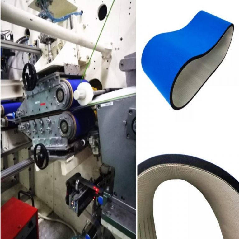 Labelling Machine Blue Foam PVC Conveyor Belt with Center Guide