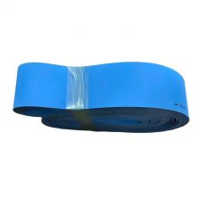 Double sided blue fabric anti slip conveyor belt Low noise double blue cloth transmission belt Food grade double blue layer conveyor belt Wear resistant blue fabric transport belt Anti scratch double blue industrial conveyor belt Smooth surface blue canvas conveying belt Light duty double blue fabric processing belt