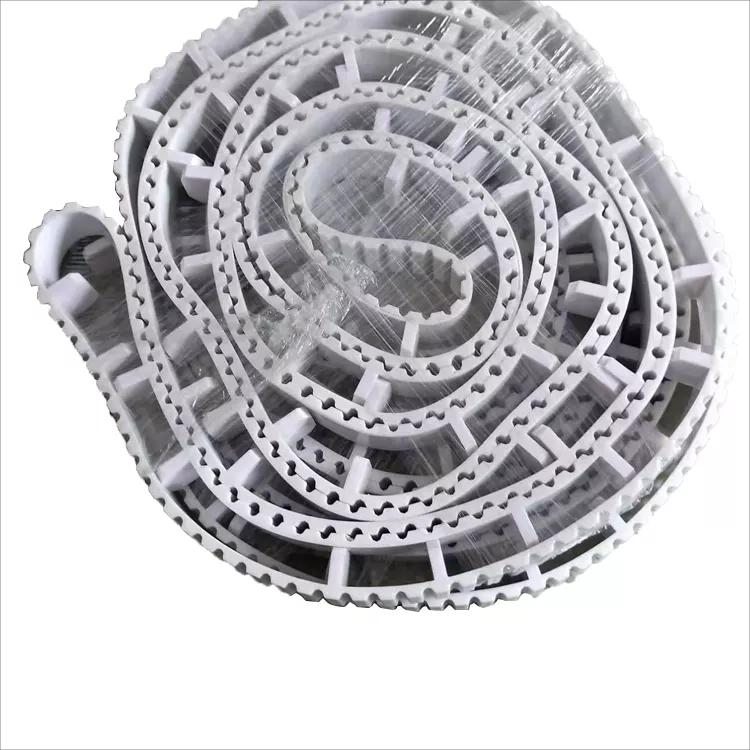 Cleated timing belt White PU polyurethane steel wire core timing belt