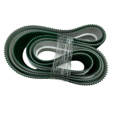 PVC conveyor belt with white guide bar