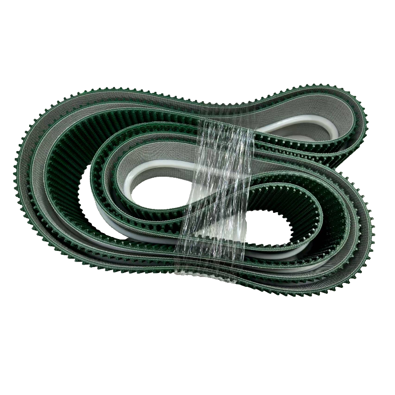PVC conveyor belt with white guide bar