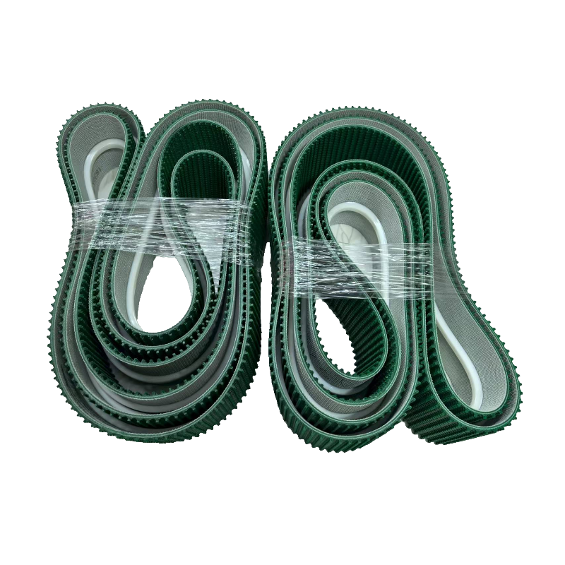 PVC conveyor belt with white guide bar