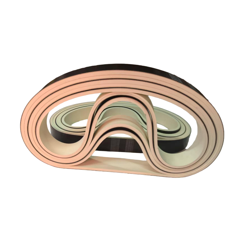 Wear-resistant white rubber flat belt