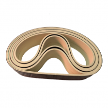 Wear-resistant white rubber flat belt
